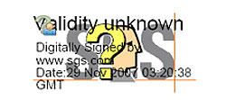 SGS Validity Unknown